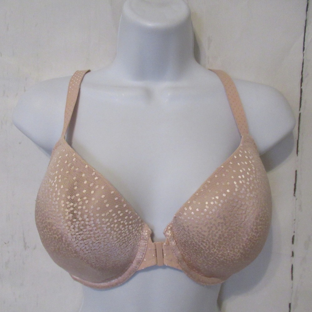 Wacoal Bra 32DDD Pink Back Appeal Front Close Contour Bra Underwire 853403
